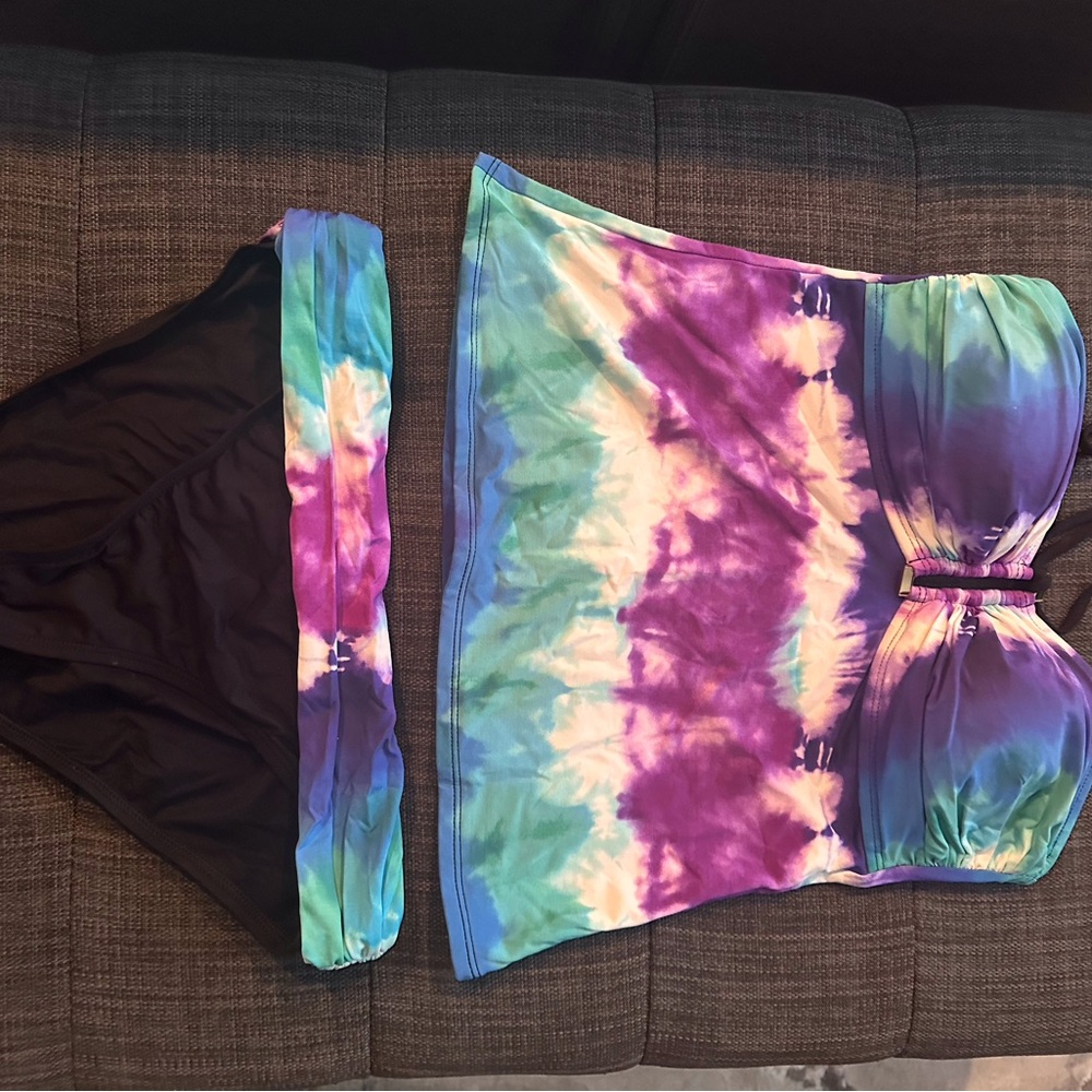 La Blanca Blue and Purple Tankini Swimsuit